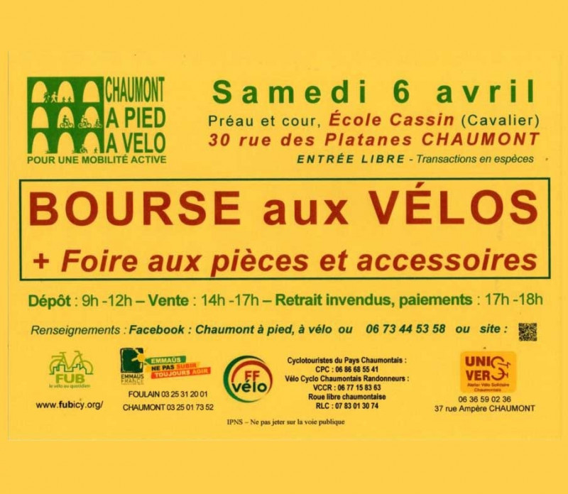 Bourse aux vélos et Foire aux pièces détachées