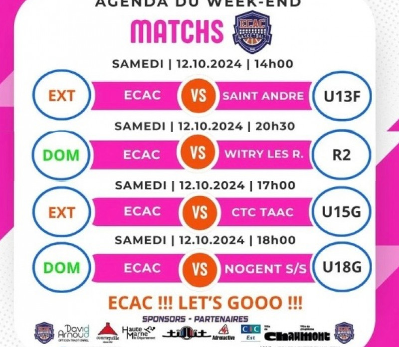 Planning des matchs 