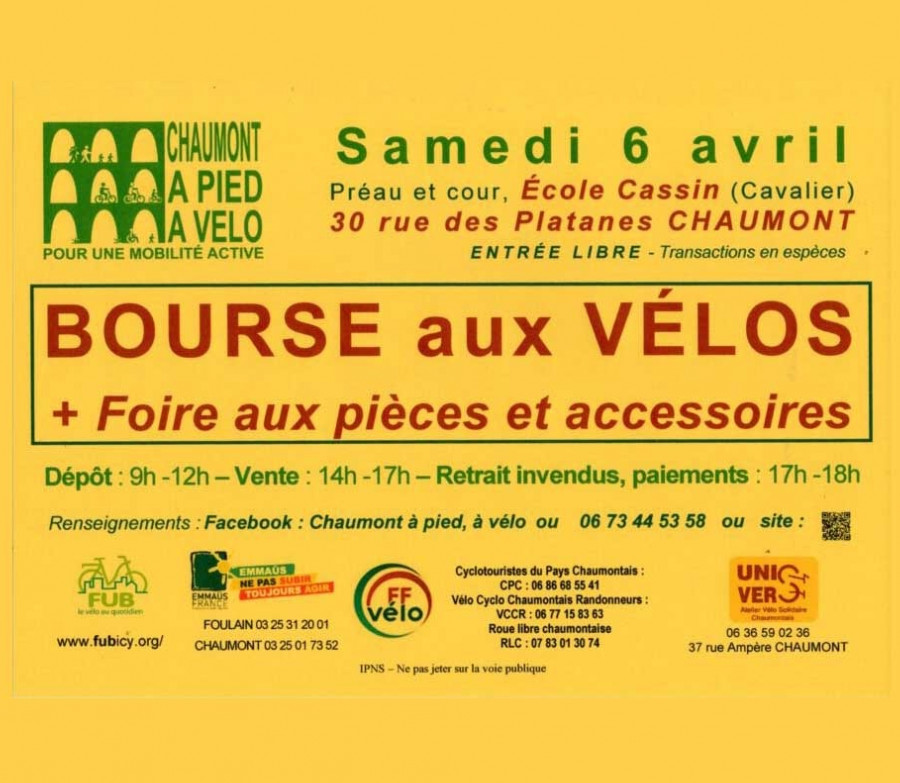 Bourse aux vélos et Foire aux pièces détachées