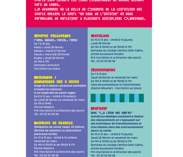 SPORTS VACANCES DU 26 FÉVRIER AU 7 MARS - 1